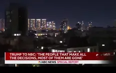 تصاویر زنده شبکه خبری NBC از اصابت موشک ایرانی به تل‌آویو