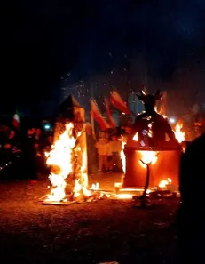 بت بعل در‌ کهک به آتش کشیده شد+فیلم