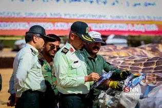 حضور سردار مهدی معصوم بیگی فرمانده انتظامی استان اصفهان در مراسم امحاء بیش از 40 تن انواع مواد مخدر در اصفهان