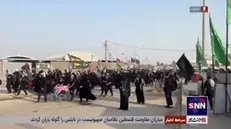 تردد زوار اربعین در مسیر نجف به کربلا