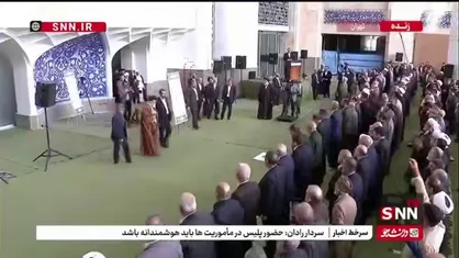 ورود رهبر انقلاب جهت اقامه نماز عید سعید فطر با حضور اقشار مختلف مردم در مصلی امام خمینی (ره)