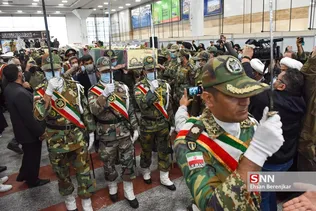 استقبال از پیکر ۹ شهید دوران دفاع مقدس در شیراز