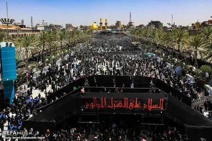 عزاداری باشکوه مردم کربلا در چهارمین شب محرم الحرام + فیلم