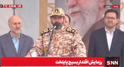 سردار حسن&zwnj;زاده: جمعیت حاضر بخشی از بسیجیان ۲ میلیون نفری تهران بزرگ هستند + فیلم