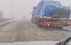 بارش شدید برف، گردنه اسدآباد استان همدان را سفیدپوش کرد