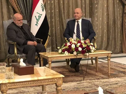 رئیس&zwnj;جمهور عراق و سفیر ایران در بغداد دیدار کردند