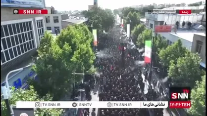 تصاویر هوایی از حضور پرشور عزارداران حسینیه اعظم زنجان در یوم العباس