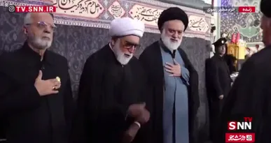 حضور فرزند ارشد رهبر شهید انقلاب در مراسم چهلم تدفین قائد شهید امت + فیلم