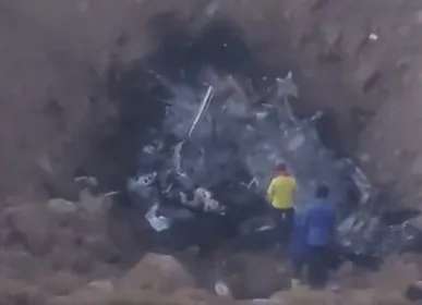 اولین فیلم از محل سقوط بالگرد هلال احمر در اشترانکوه