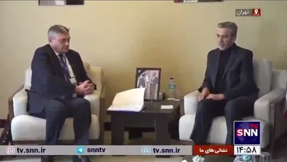 دیدار و گفت و گوی علی باقری، سرپرست وزارت امور خارجه با آندری رودنکو، معاون وزیر امور خارجه فدراسیون روسیه در حاشیه نشست وزرای امور خارجه مجمع گفت و گوی همکاری آسیا