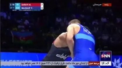پیروزی بی چون و چرای ساروی مقابل کشتی گیر نروژی
