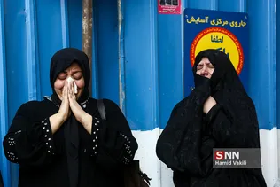 در حاشیه مراسم تشییع پیکر جهادگر دانشجو امیرمحمد اژدری در جماران