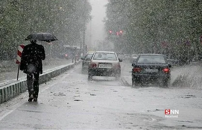 بارش شدید باران در ۹ استان