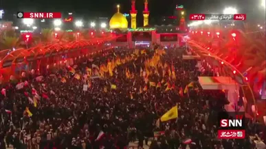 لحظات بی‌نظیر از تشییع پیکر رهبر شهید انقلاب در بین الحرمین