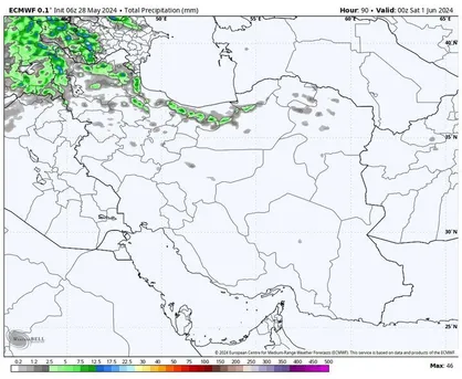 بارش پراکنده در برخی از نقاط کشور/ افزایش نسبی دما در بیشتر مناطق