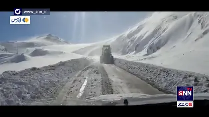 لحظه ریزش بهمن در زنجان