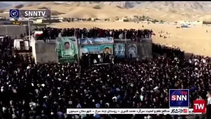 جمعیت کثیر مردم در مراسم خاکسپاری شهید قنبری