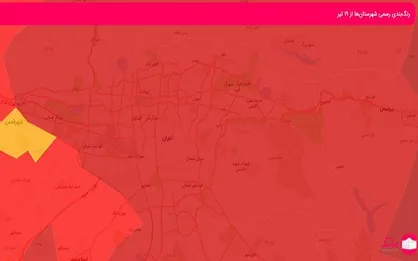 استان تهران سراسر در وضعیت قرمز کرونایی