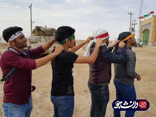 ۲۰۰ نفر از دانشجویان خواهر و برادر دانشگاه رامین در مناطق عملیاتی شلمچه حضور یافتند