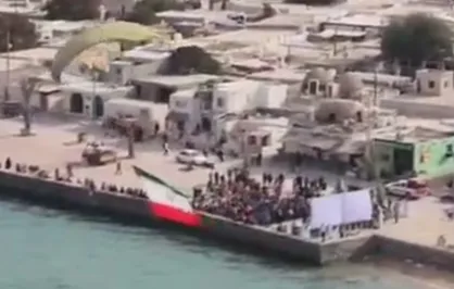پرچم ایران در آسمان جزیره هرمز؛ مروارید جنوب و خلیج فارس به اهتزاز درآمد