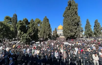 حضور ۸۰ هزار نفر در نماز جمعه مسجد الاقصی