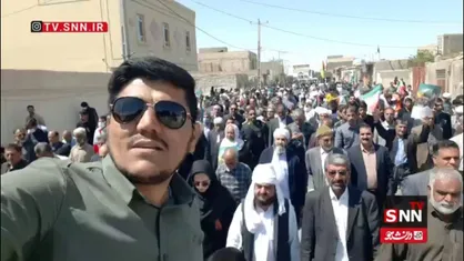 وحدت دشمن شکن شیعه و سنی در راهپیمایی روز قدس شهرستان هامون