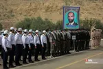 وداع با شهید مصطفی نامور در صبحگاه مشترک نیروهای مسلح قم
