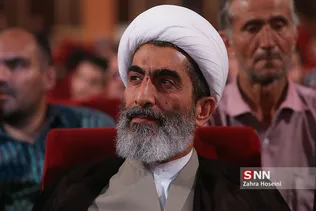 حجت‌الاسلام والمسلمین هادی صادقی معاون فرهنگی قوه قضاییه در اختتامیه سومین جشنواره بین الملل حقوق بشر آمریکایی 