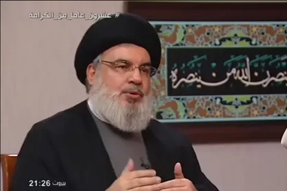 آغاز مصاحبه سید حسن نصرالله به مناسبت آزادسازی جنوب لبنان