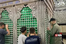 حضور رئیس مجلس در حرم مطهر حضرت عبدالعظیم حسنی (ع) + عکس