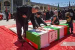تشییع ۲ شهید حادثه تروریستی حرم شاهچراغ(ع)
پیکر مطهر شهدای حادثه تروریستی حرم شاهچراغ (ع) ساعت ۹ صبح چهارشنبه ۲۵ مرداد۱۴۰۲ از میدان شهدا تا حرم مطهر احمد بن موسی شاهچراغ (ع) شیراز تشییع شد.