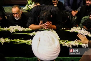 مراسم تشییع پیکر جهادگر دانشجو امیرمحمد اژدری در جماران