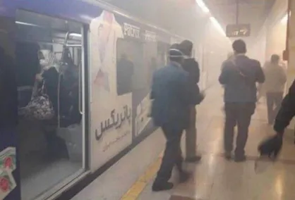 در حادثه آتش سوزی خط پنج مترو کسی آسیب ندید