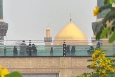 ببینید| حرم امیرالمؤمنین بارانی شد
