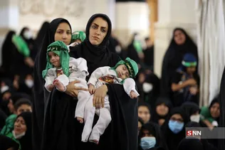 مراسم شیرخوارگان حسینی در حرم حضرت معصومه (س)