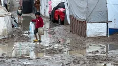 مواجه جنگ‌زدگان فلسطینی با سیلاب + فیلم
