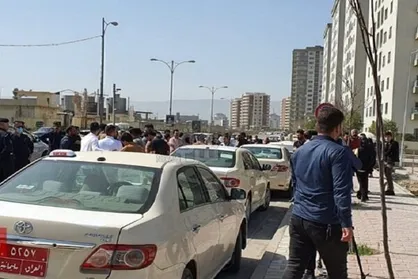 تجمع اعتراض آمیز رانندگان تاکسی در سلیمانیه عراق
