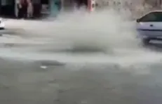 فوران چاه فاضلاب در زابل