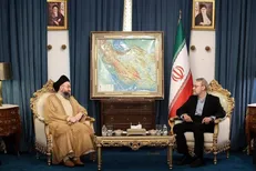 دیدار سید عمار حکیم با لاریجانی