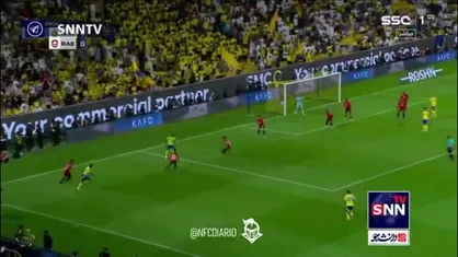 گلزنی رونالدو در دیدار امشب النصر مقابل الرائد