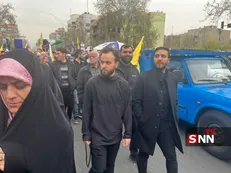 حضور فرزند سپهبد شهید حاج قاسم سلیمانی در راهپیمایی بزرگ روز قدس در تهران+ عکس
