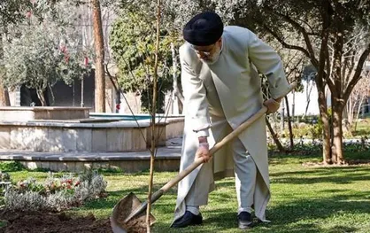 غرس نهال گردو توسط رئیس جمهور در باغ گیاه&zwnj;شناسی /  رونمایی از ۱۱۵ گونه گیاهی جدید کشاورزی + فیلم