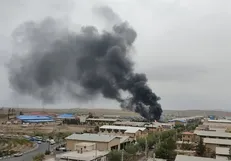 کنترل حریق در کارخانه فولاد آریا اردستان