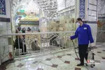  ضد عفونی کردن حرم حضرت فاطمه معصومه(س)