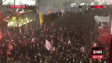 پخش صدای سلام رهبر شهید انقلاب به امام حسین(ع)  در حرم اباعبدالله (ع)