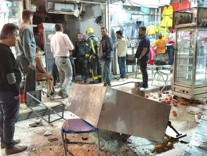 مصدوم در پی انفجار پیتزا فروشی در خیابان حافظ بندرعباس