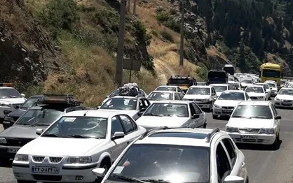 ترافیک سنگین در آزادراه تهران - شمال و جاده چالوس