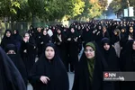 حرکت دسته عزاداری دانشگاه تهران به سمت بیت رهبری