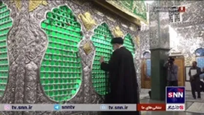 زیارت ضریح حضرت زینب سلام الله علیها توسط رییس جمهور در روز دوم سفر خود به سوریه
