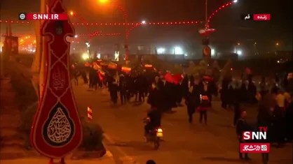 روانه شدن عاشقان امام مجاهد شهید به سوی مسجد جمکران